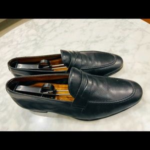 Barneys New York black loafers. Previously loved